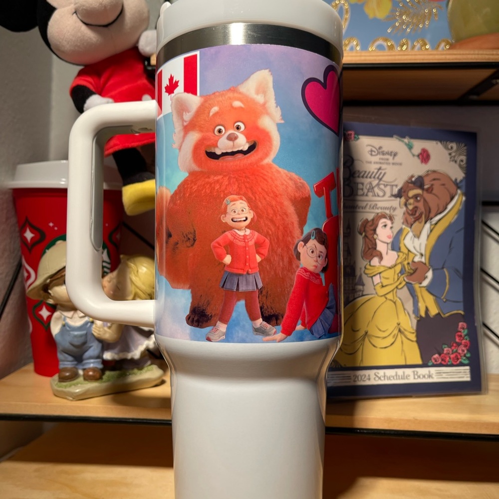 Custom made Disney Turning Red red panda Tumbler Brand New 40 oz double wall - Picture 5 of 10